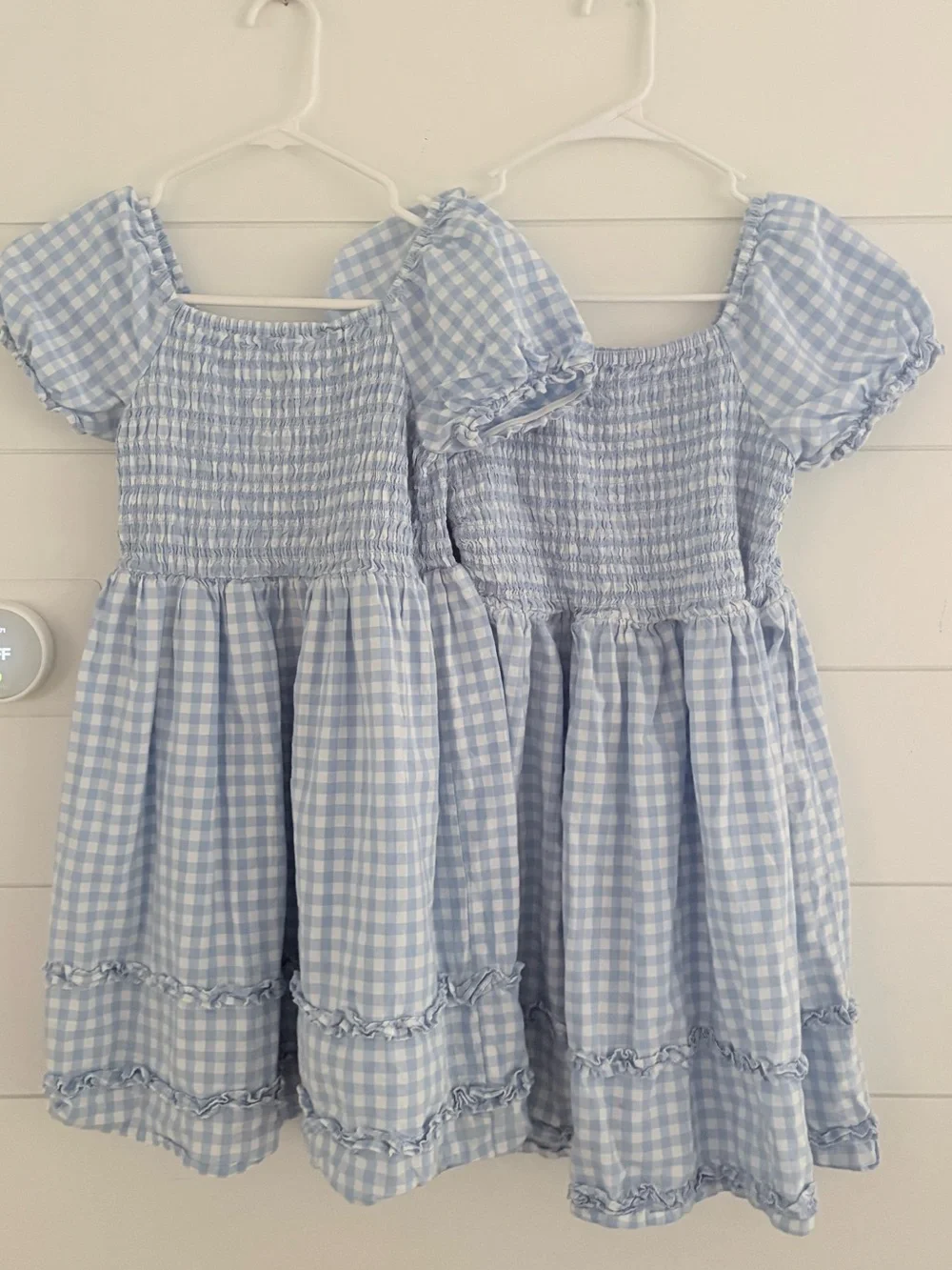 The Children’s Place Girls Blue Gingham Smocked Dresses Bundle Sizes 10/12 & 16